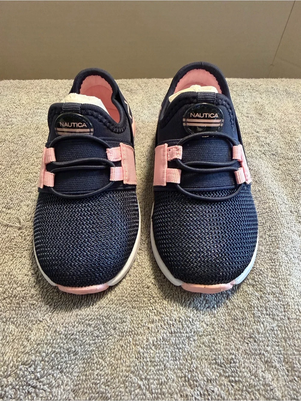 Nautica Neave Toddler Girls Navy Metallic/Peony Sneakers Size 7 NWT
